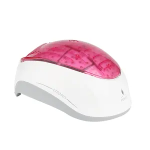 Casco recargable popular para el crecimiento del cabello con láser de luz roja para la eliminación del vello, casco para el crecimiento del cabello con láser de diodo LED