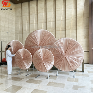 SMS Classical Round Hoop Wedding <b>Backdrop</b> <b>Stand</b> With Removable Fabric Cover Aluminum Alloy Metal Wedding Background Frame - Product Image 5