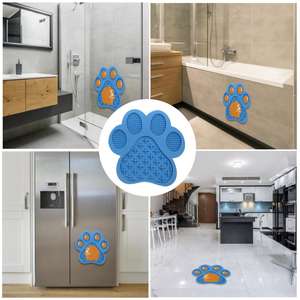 Wholesale Wall Mounted Dispensing Collapsible <b>Bathing</b> Training Silicone Pet Slow Feeder Lick <b>Mat</b> - Product Image 4