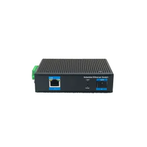 Saklar industri Ethernet Oem/Odm Poe kualitas tinggi 1*10/100/1000Base-Tx dan 1 * 1000Base-Fx 1 Port 48V