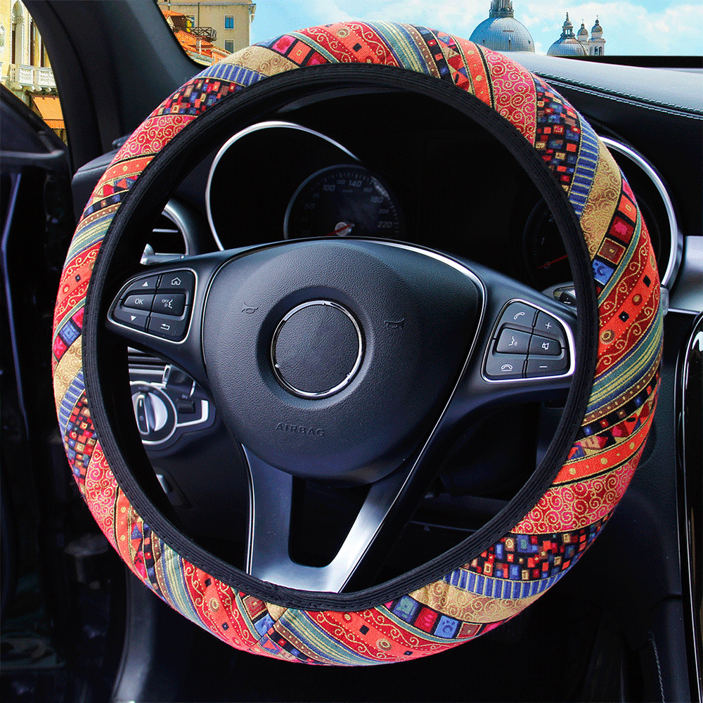 Universal Women's Bohemian Leather Steering Wheel Cover - Kuaiyixing Trading Co., Ltd.