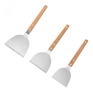 Espátula para panqueques con mango de madera, utensilio de cocina, espátula para bistecs, prensa manual para panqueques, espátula para cocinar - Product Image 1