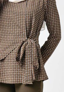 Blusa Musulmana SIPO Malasia para Mujer Adulta, Manga Larga, Estilo Coreano, Verde, Estampada, de Terciopelo - Product Image 5