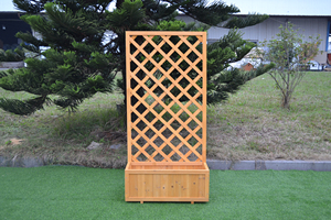 Jardinière rectangulaire en <span class=keywords><strong>bois</strong></span> avec <span class=keywords><strong>treillis</strong></span> pour plantes à fleurs - Product Image 5