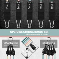 11 pièces bandes de résistance ensemble gymnastique Sport tirer corde Fitness exercice Tubes