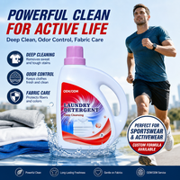 Détergent pour vêtements de sport et de fitness OEM/ODM personnalisé, enzyme antibactérienne pour éliminer la transpiration et les odeurs, best-seller en Europe
