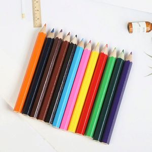 Lot de crayons hexagonaux miniatures personnalisés en gros, kit de papeterie promotionnel avec logo pour la peinture des enfants - Product Image 1