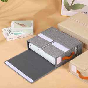 Foldable Fabric <b>Storage</b> <b>Box</b> with Clear Window and Handles for Closet Organization - Product Image 2