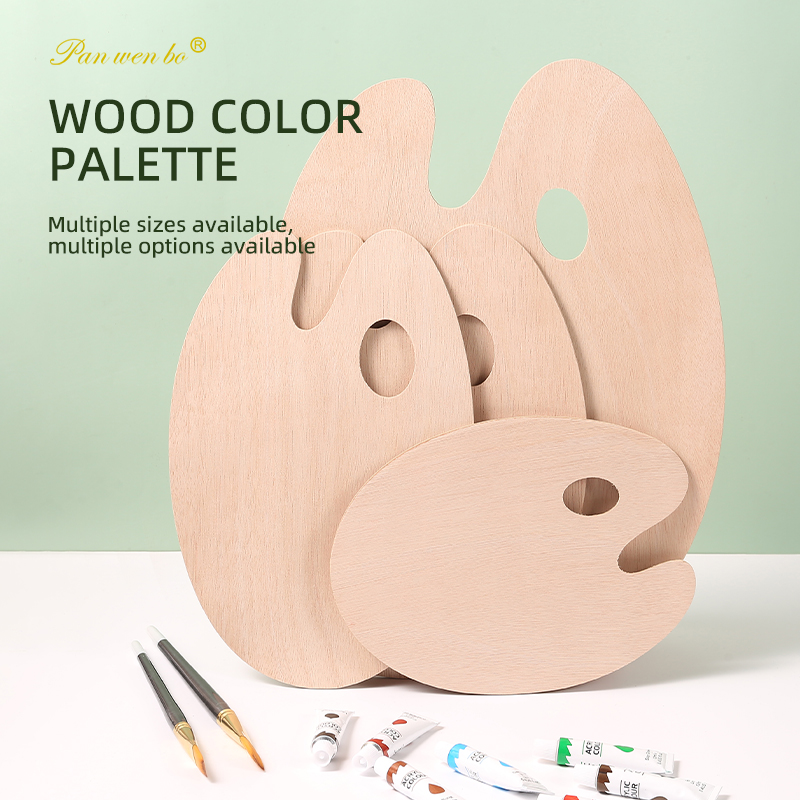 Легкая очистка художественная краска деревянная палитра для рисования поднос цветовая палитра для масляной акварели паллет