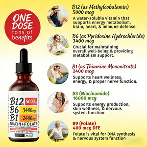 Gouttes de <span class=keywords><strong>Vitamine</strong></span> <span class=keywords><strong>B12</strong></span> 60ml Méthylcobalamine Fabricant OEM Boost d'Énergie Soutien Nerveux Supplément Liquide Végétalien Marque Privée - Product Image 3