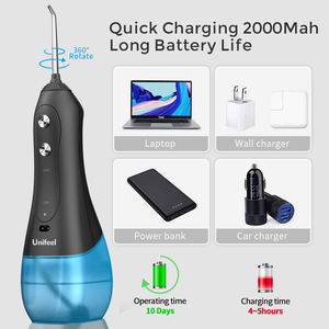 BESTOPE HF-6 デンタルオーラルイリゲーター ウォーターフロッサー コードレス口腔洗浄器 5種類のノズル付き 旅行＆自宅用 コードレスアドバンスド - Product Image 5