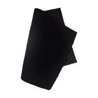 Rouleau/feuille de feutre non tissé respirant en velours noir, aiguilleté, gris, avec points en PVC moulés, antidérapant et écologique