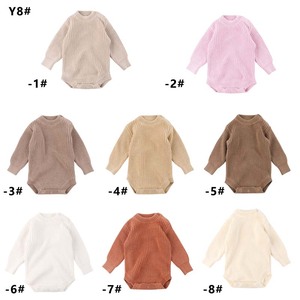 100% pagliaccetto di lusso fatto a mano in morbido cotone lavorato a maglia a maniche lunghe per vestiti da regalo per neonati - Product Image 4