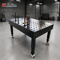 Table de travail modulaire robuste D28 pour soudage, surface nitrurée, table de fixation industrielle pour la fabrication en grandes ateliers