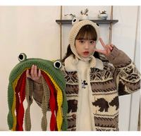 Bonnet tricoté d'hiver Fashion Frog, style Hip-hop uni, accessoire de costume, cadeau, bonnet chaud d'hiver
