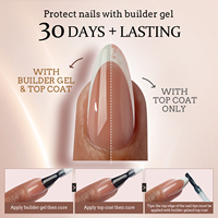 XCOATTIPS réutilisable faux faux ongles moyen amande doux Gel X manteau ongles conseils en gros français pointe épaisse presse sur les ongles en Gel