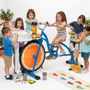 EXI 2026 Frullatore Ibrido in Lega di Alluminio con Pedali, Macchina per Bolle e Bicicletta per Divertimento all'Aperto e Succo d'Arancia - Product Image 6
