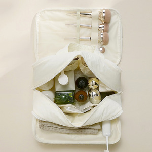 Taslon Large Capacity Cosmetic Bag Wash Bag Simple Style Multifunctional Portable Waterproof Travel Bag <b>Storage</b> Bag - Product Image 5