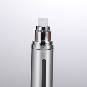 Matte Silver 15ml 30ml 50ml Airless Spray Pump Bottle Hot for Skin Care Serum and Lotion with <strong>Window</strong> - Product Image 6