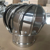 Ventilateur de toit d'éolienne d'acier inoxydable | Ventilateur d'extraction naturel économiseur d'énergie pour les bâtiments industriels et les maisons