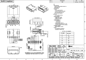 Connecteur USB Type C CF 6P BUSH06B3N11318SR sur carte SMT - Product Image 2