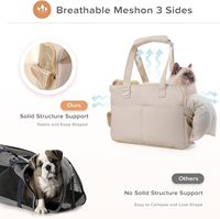 Sac à dos de transport pour animaux de compagnie en polyester écologique de luxe, pour chiens et chats, petits chiens, souple, pliable, lavable, respirant, imperméable