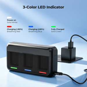 K&F Concept - Juego de 3 Baterías Recargables para Cámara LP-E6NH de 2400 mAh y Cargador Rápido, Compatible con Canon - Product Image 5