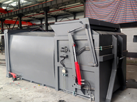Compacteur de déchets mobile 5-18m pour extérieur, équipement de tri des déchets, machine compacteuse de déchets en métal 3kW 1