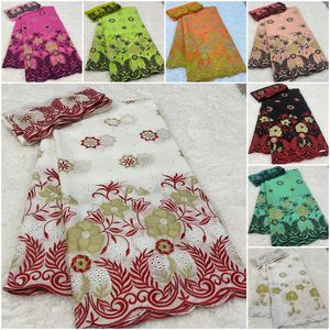 Pizzo Svizzero di Alta Qualità in 100% Cotone, 5+2 Iarde di Pizzo Voile Svizzero Africano in Cotone - Product Image 6