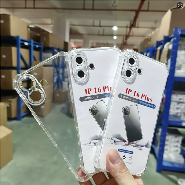 Factory Sale 1.5mm Shockproof Soft TPU Mobile Phone Cover Case for iphone 5 6 7 8 X Xr Xs 11 12 13 14 15 16 17 Pro Max