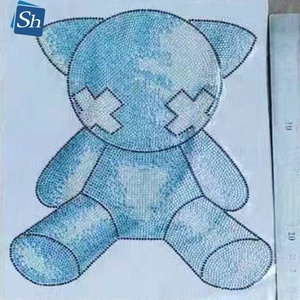 Patch thermocollant en strass motif chat licorne Caticorn charmant <span class=keywords><strong>pour</strong></span> club techno, soirée, vie nocturne, rave, mode, fournisseur DIY - Product Image 3