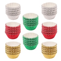 Nouveaux emballages pour cupcakes en aluminium rose doré, mini-cups colorés, contenants pour cupcakes, outils de pâtisserie