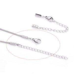 ชุดสายหนังต่อขยายพร้อมโซ่ ชุบทอง 18K PVD สแตนเลสสตีล ตัวล็อคแบบก้ามปู สำหรับทำสร้อยข้อมือ สร้อยคอ DIY - Product Image 3