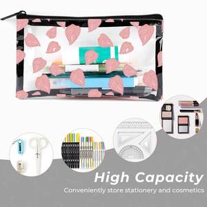 2025 Trending Custom Bento Bag Impermeable Hawaiian Pink Anthurium Print Reutilizar Transparente Clean Juego de dos piezas - Product Image 2