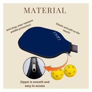 Housse de raquette de pickleball en néoprène, protège-raquette, cadeau de pickleball pour maman, étui de pickleball à carreaux - Product Image 4