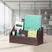 Armoire de rangement en cuir pour dossiers - Boîte de rangement de bureau élégante et créative pour étudiants, étagère, organisateur de bureau en métal, grande capacité