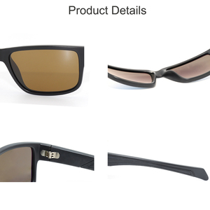 Gafas de Sol Polarizadas de Alta Calidad, Lentes de Cristal, Armazón de PC/TR, Tinte Marrón, Montura Completa, Lentes de Cristal Cómodas, Estilo Exterior, UV400 - Product Image 4