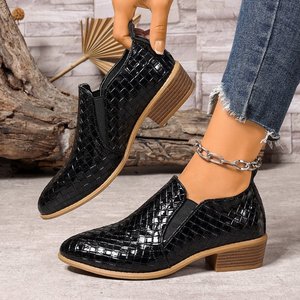 Nuevo Modelo de Zapatos <span class=keywords><strong>MU</strong></span> <span class=keywords><strong>TE</strong></span> de Tacón Cuadrado con Punta Puntiaguda y Suela de Goma para Comercio Exterior Transfronterizo y Dropshipping, Talla Grande - Product Image 1