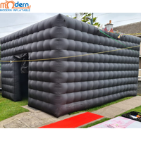 Conception personnalisée, tente chapiteau gonflable noir pour discothèque, tente gonflable de fête pour événements