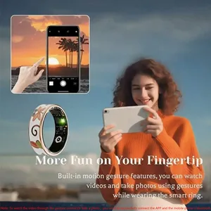 Anillo Inteligente R18, Resistente al Agua 5 ATM, Llamadas Inalámbricas, Monitoreo de Frecuencia Cardíaca/Sueño/Oxígeno en Sangre, para Android/iOS, Regalo para Hombres y Mujeres - Product Image 3