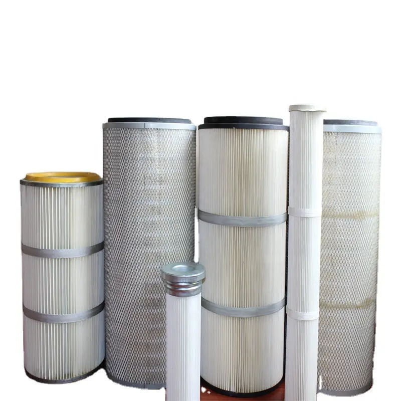 Luft-Luftgas-Reinigungs filter patrone mit gefaltetem Polyester-Cellulose-Falten filter element Staubs ammel filter beutel