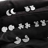 Dessin animé coréen lapin oreille boucle d'oreille doux Animal boucles d'oreilles femme mignon lapin à la mode