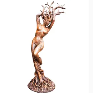 Resin bronze the most primitive nude forest statue of Liberty human garden