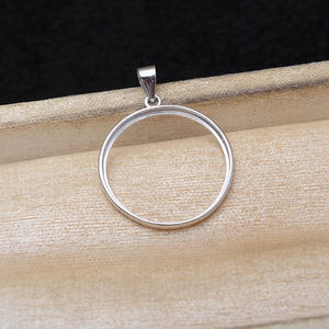 Componentes de Joyería de Plata S925 Wenchi DIY Pearl 20.320.72121.321.722, Superficie Lisa, Borde Simple, Marbella, Mango Hueco - Product Image 3