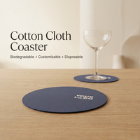 Sous-verres jetables 100 % coton, style moderne, diamètre 11,5 cm, personnalisables avec logo et couleur sur mesure pour hôtels et restaurants