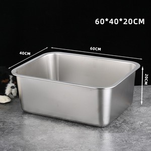 Bandeja de arena para gatos de acero inoxidable de doble capa, capacidad de 20L, filtrado de detección, fácil limpieza, funciones mejoradas de promoción de higiene - Product Image 6