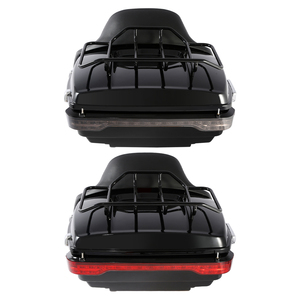 TCMT King Tour Pack Trunk Pak, dossier de selle, porte-bagages, <span class=keywords><strong>feu</strong></span> <span class=keywords><strong>arrière</strong></span> LED, compatible avec <span class=keywords><strong>Harley</strong></span> Touring Road Electra Glide 2014-2026, boîte <span class=keywords><strong>arrière</strong></span> - Product Image 2