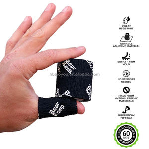 Adhesivo personalizado elástico <span class=keywords><strong>Crossfit</strong></span> vendaje envoltura levantamiento de pesas deportes cinta pulgar agarre impresión transpirable gancho agarre pulgar cinta - Product Image 4