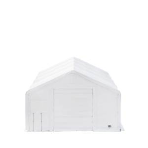 Abri de stockage en acier galvanisé à double poutre robuste de 20x63x15 pieds pour voitures, véhicules extérieurs, bateaux, <span class=keywords><strong>moto</strong></span>, couverture en PE pour métal - Product Image 5