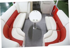 Barco pontón de dos pisos certificado CE de 25 pies, Tobogán de agua, Color personalizable para entretenimiento en el océano, ocio, fueraborda de aluminio - Product Image 5